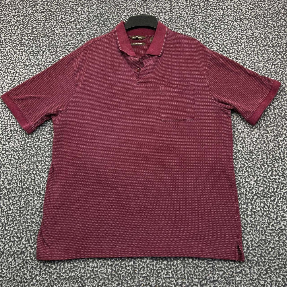 Taylor & Henry Polo Shirt Men Extra Large Red Swift-Dry Short Sleeve XL